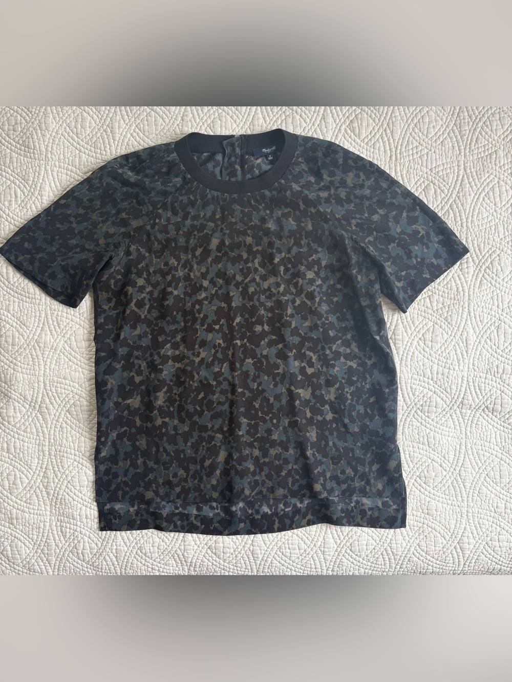 Madewell Silk Top Animal Print Small - Picture 2 of 8
